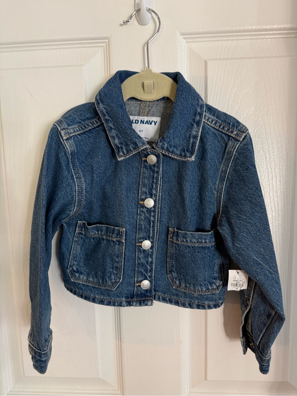 Old Navy Girls Blue Denim Button-Up Jacket